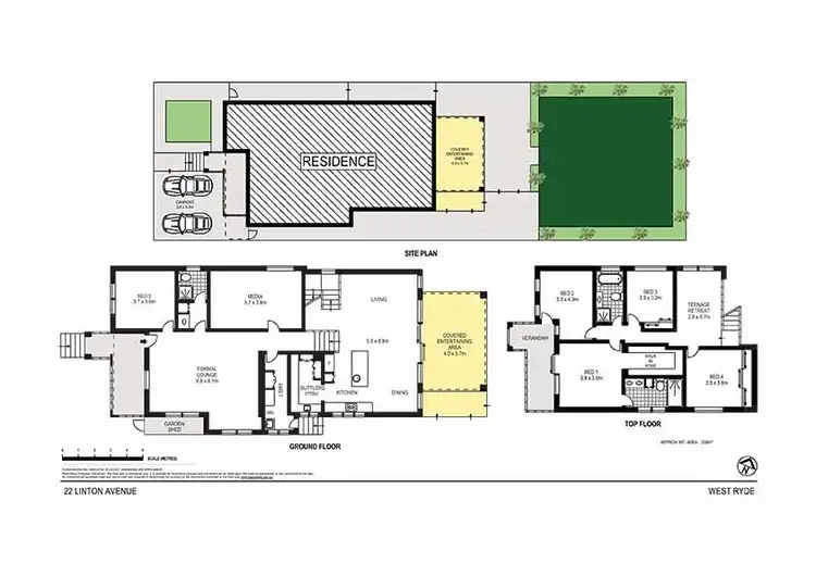 Floorplan of Homely house listing, 22 Linton Avenue, West Ryde NSW 2114
