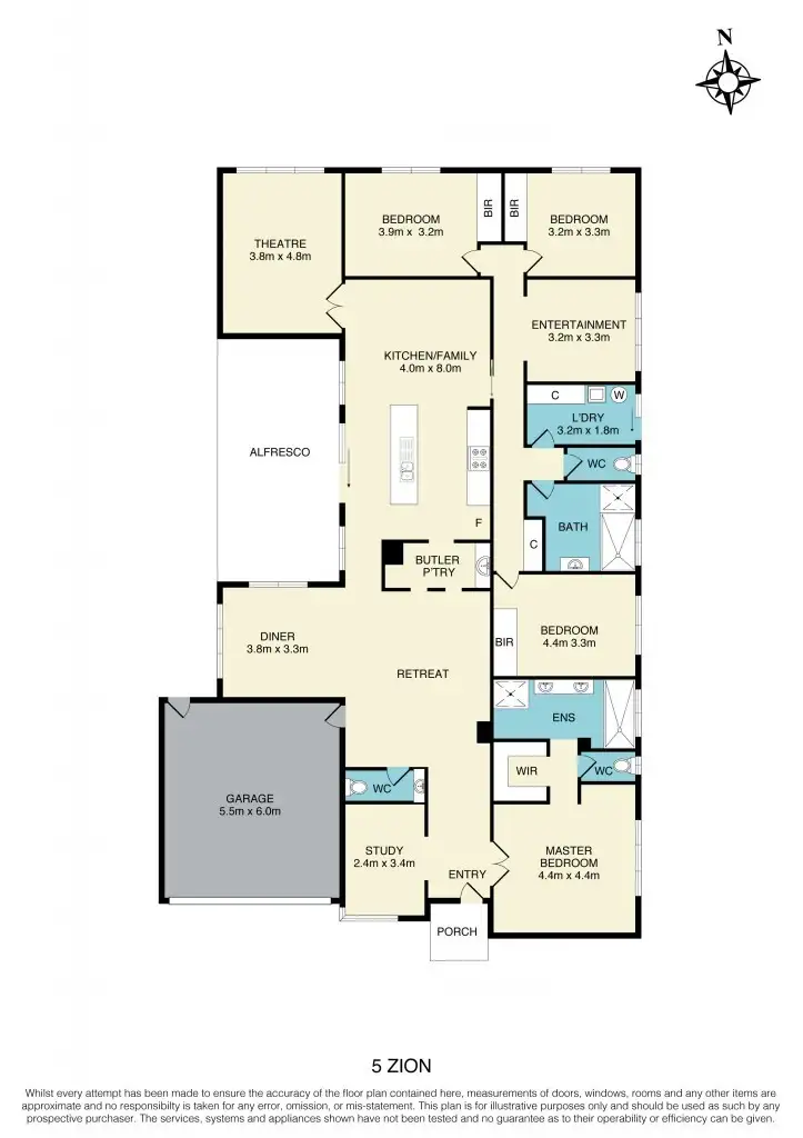 Floorplan of Homely house listing, 5 Zion Avenue, Tarneit VIC 3029