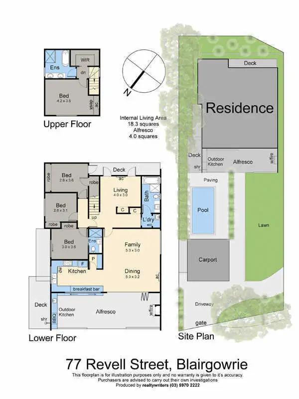 Floorplan of Homely house listing, 77 Revell Street, Blairgowrie VIC 3942