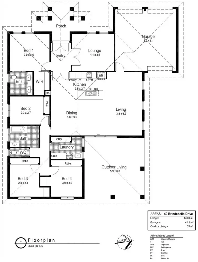 Floorplan of Homely house listing, 40 Brindabella Drive, Tatton NSW 2650