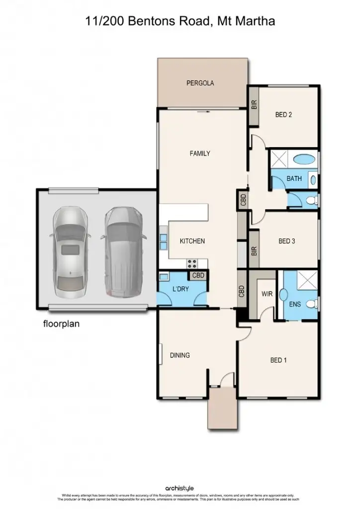 Floorplan of Homely unit listing, 11/200 Bentons Road, Mount Martha VIC 3934