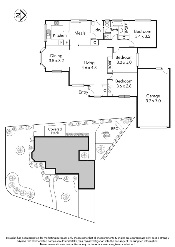 Floorplan of Homely townhouse listing, 1/8 Topaz Court, Mulgrave VIC 3170