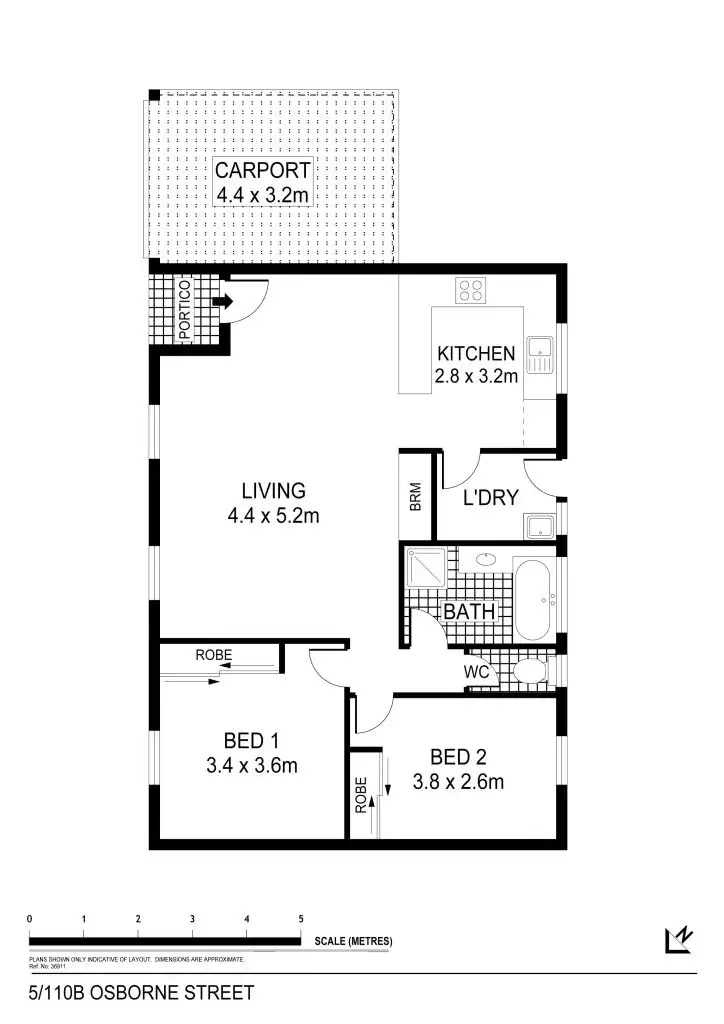 Floorplan of Homely unit listing, 5/110B Osborne Street, Spring Gully VIC 3550