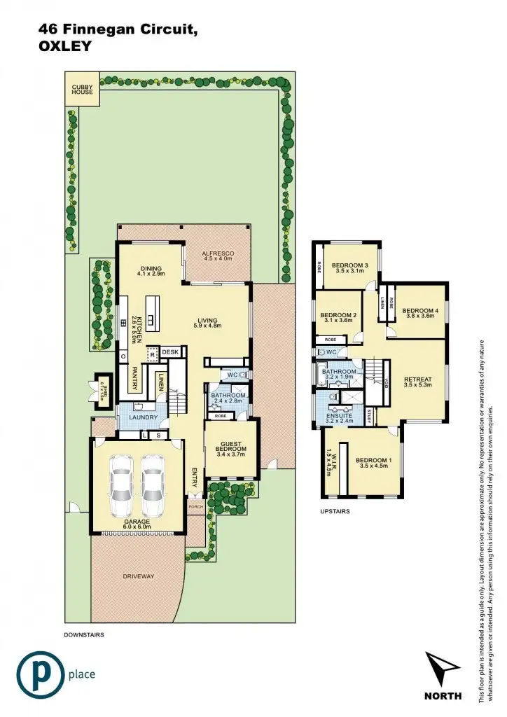 Floorplan of Homely house listing, 46 Finnegan Circuit, Oxley QLD 4075