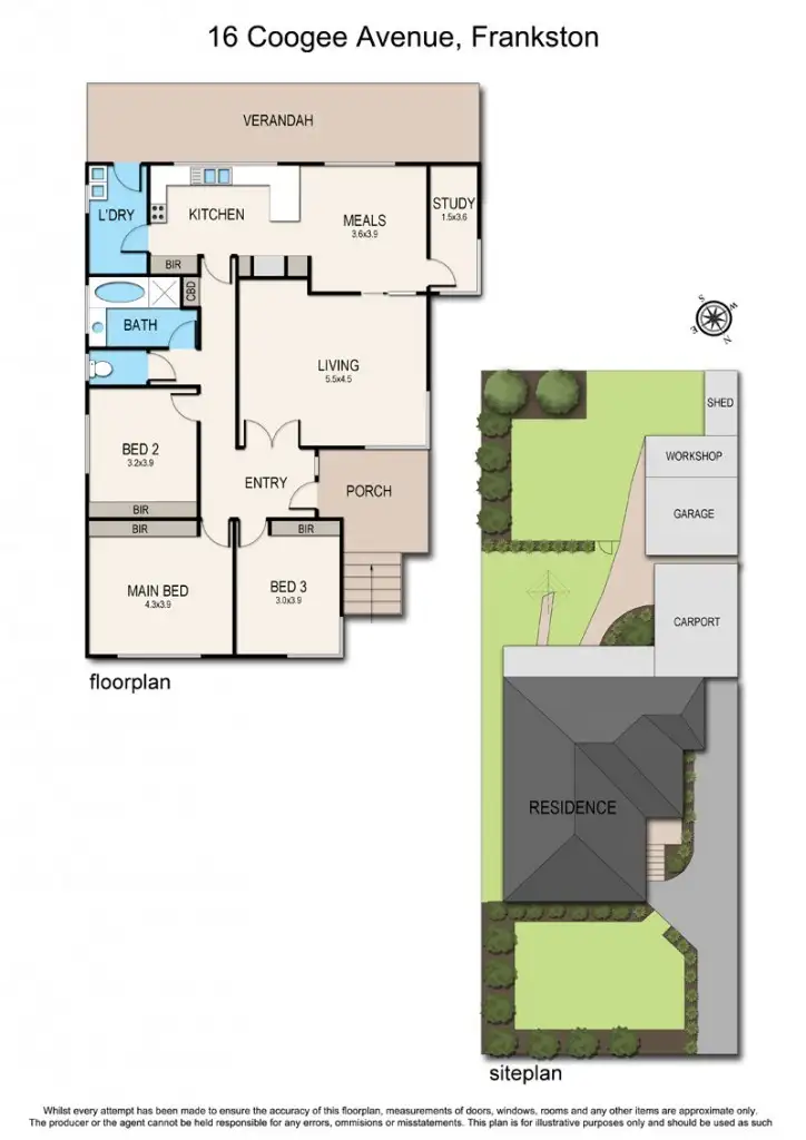 Floorplan of Homely house listing, 16 Coogee Avenue, Frankston VIC 3199