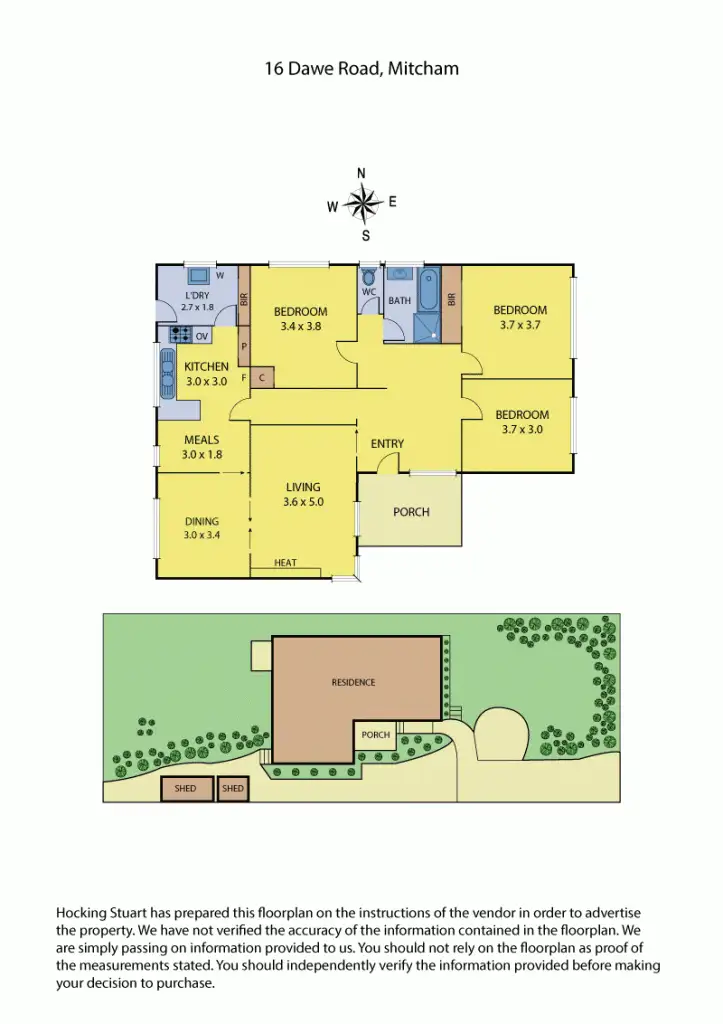 Floorplan of Homely house listing, 16 Dawe Road, Mitcham VIC 3132