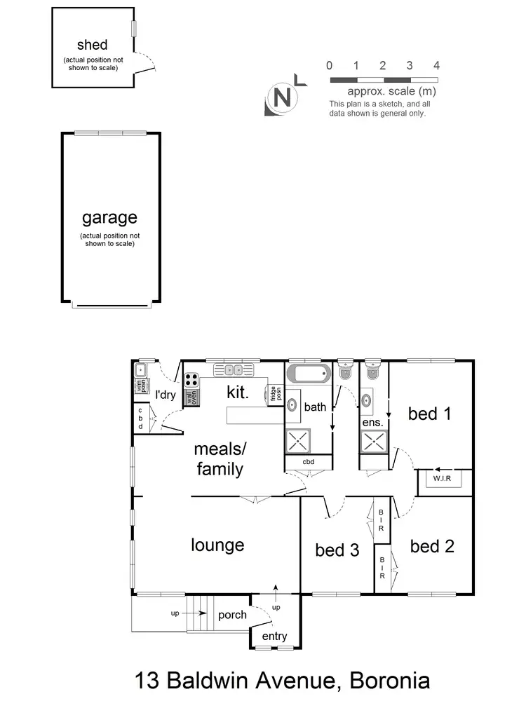 Floorplan of Homely house listing, 13 Baldwin Avenue, Boronia VIC 3155