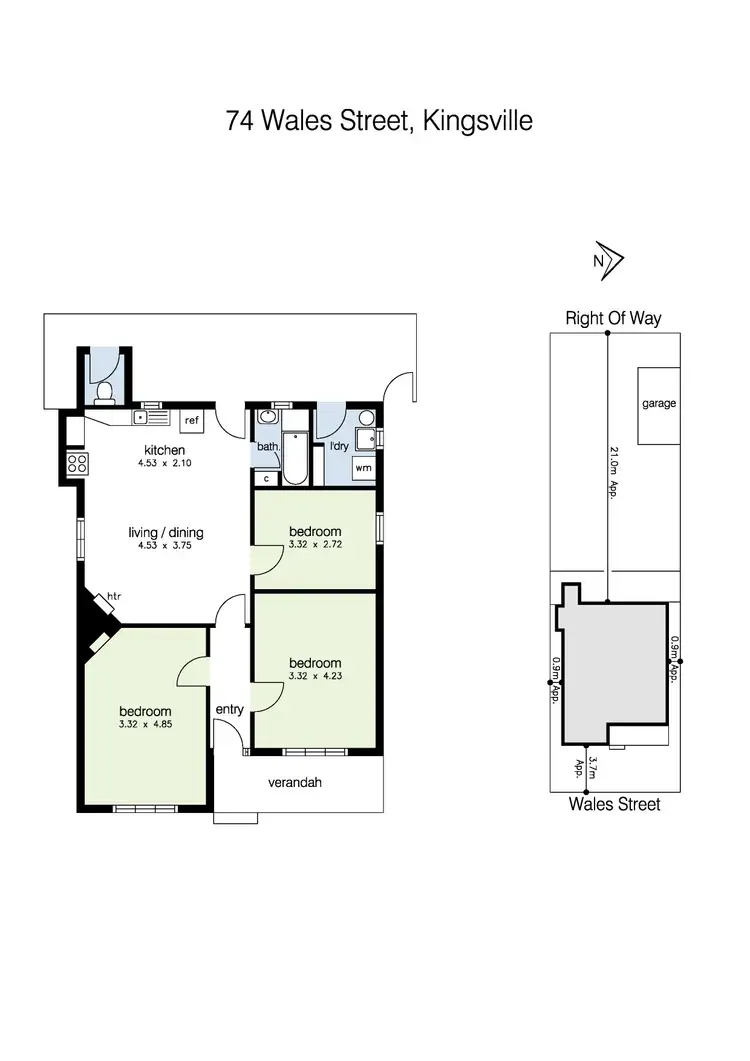 Floorplan of Homely house listing, 74 Wales Street, Kingsville VIC 3012
