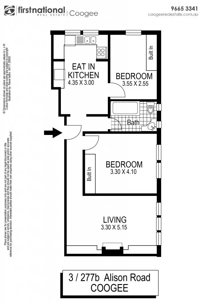 Floorplan of Homely apartment listing, 3/277b Alison Road, Coogee NSW 2034