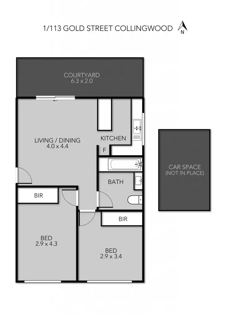 Floorplan of Homely apartment listing, 1/113 Gold Street, Collingwood VIC 3066
