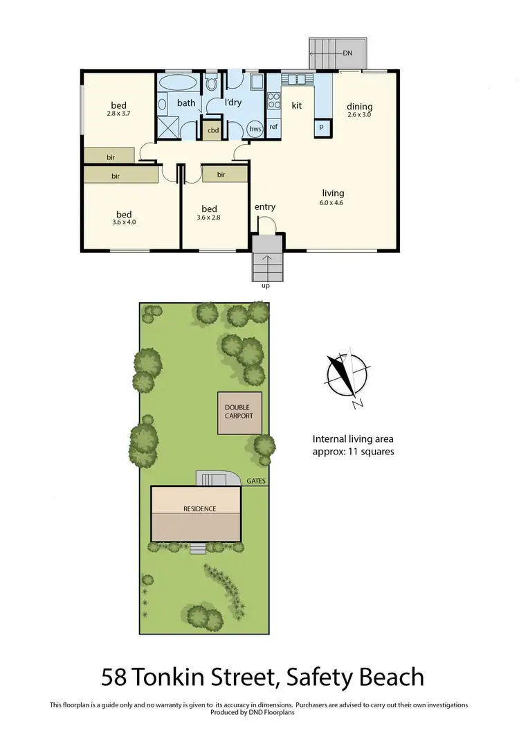Floorplan of Homely house listing, 58 Tonkin Street, Safety Beach VIC 3936