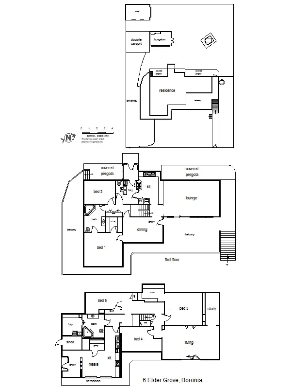 Floorplan of Homely house listing, 6 Elder Grove, Boronia VIC 3155