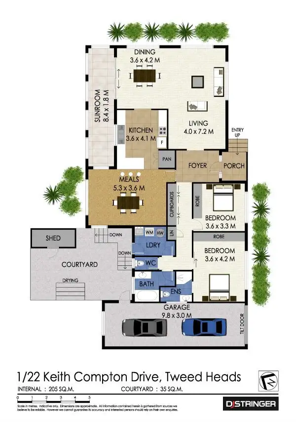 Floorplan of Homely semi-detached listing, 1/22 Keith Compton Drive, Tweed Heads NSW 2485