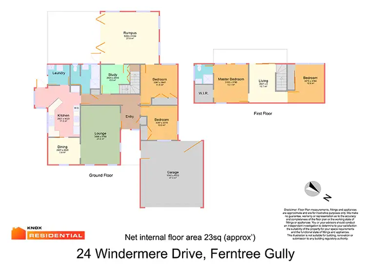 Floorplan of Homely house listing, 24 Windermere Drive, Ferntree Gully VIC 3156
