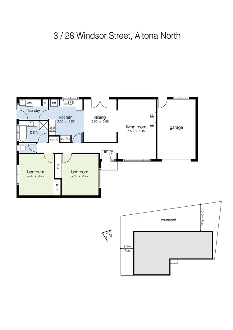 Floorplan of Homely unit listing, 3/28 Windsor Crescent, Altona North VIC 3025