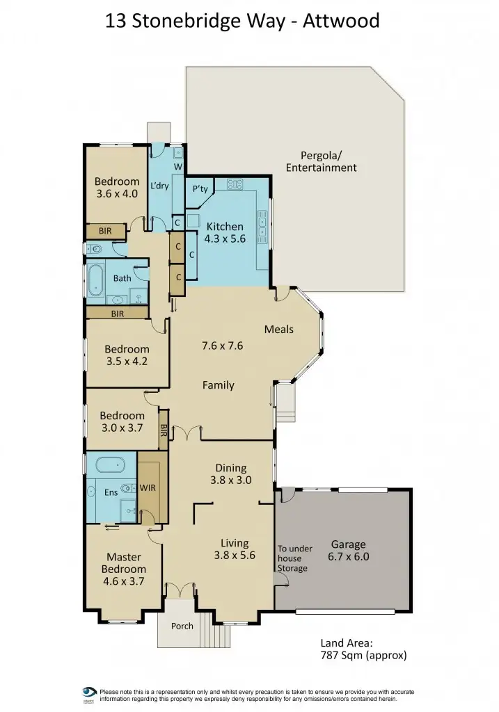 Floorplan of Homely house listing, 13 Stonebridge Way, Attwood VIC 3049