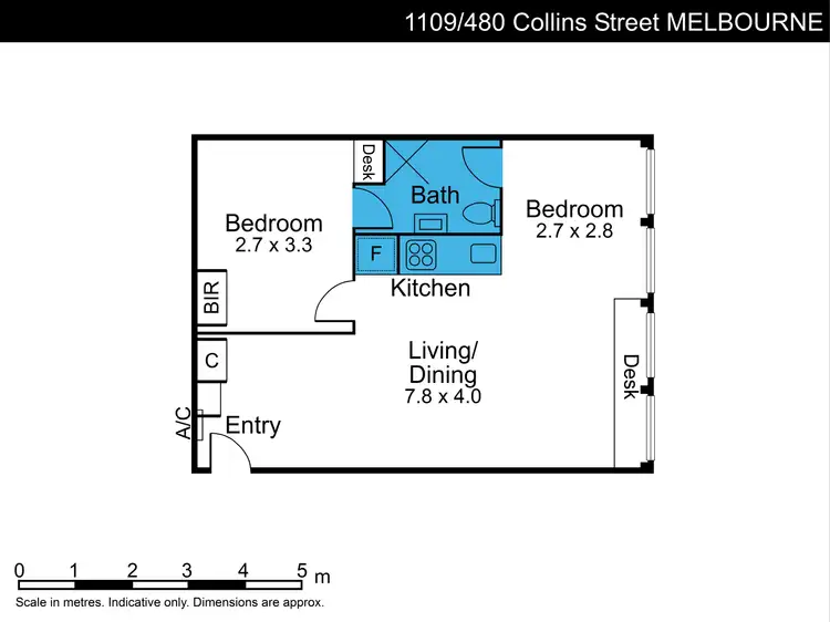 Floorplan of Homely apartment listing, 1109/480 Collins St, Melbourne VIC 3000