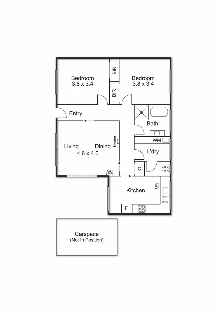 Floorplan of Homely apartment listing, 2/24 Thomas Street, Brighton East VIC 3187