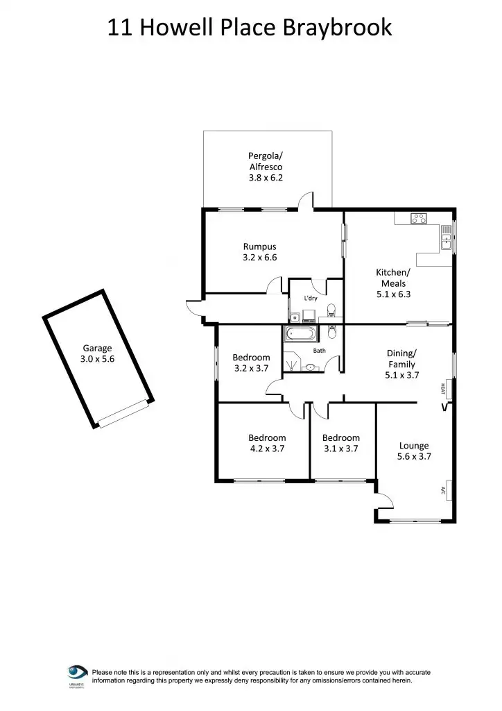Floorplan of Homely house listing, 11 Howell Place, Braybrook VIC 3019