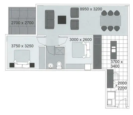 Floorplan of Homely apartment listing, 1007/91 - 97 North Terrace, Adelaide SA 5000