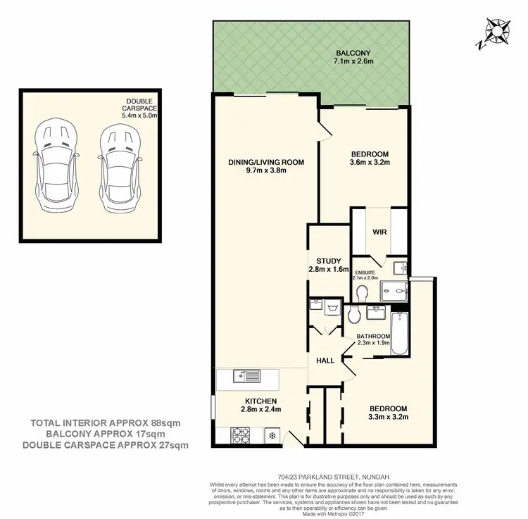 Floorplan of Homely apartment listing, 704/23 Parkland Street, Nundah QLD 4012