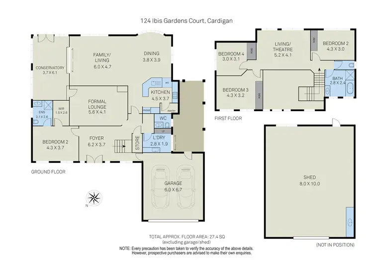 Floorplan of Homely house listing, 124 Ibis Gardens Court, Cardigan VIC 3352