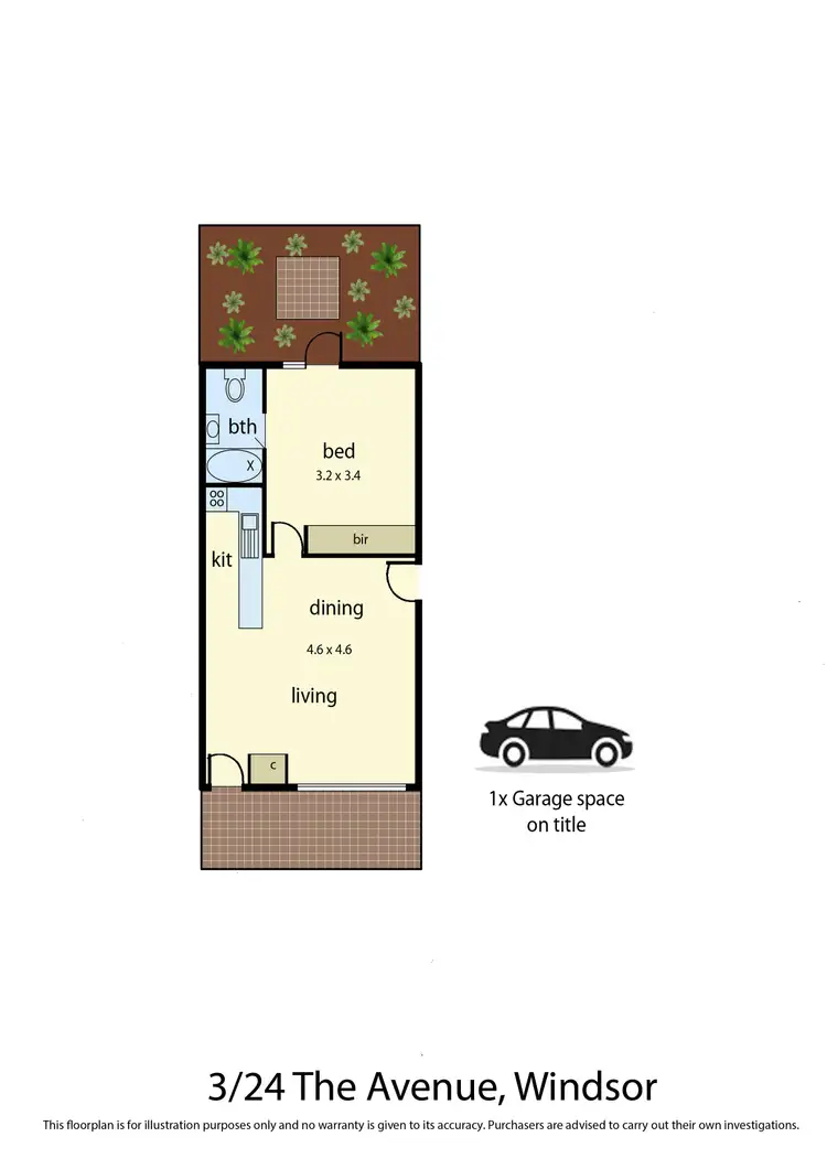Floorplan of Homely apartment listing, 3/24 The Avenue, Windsor VIC 3181