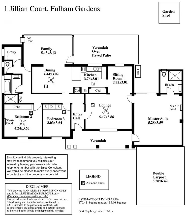 Floorplan of Homely house listing, 1 Jillian Court, Fulham Gardens SA 5024