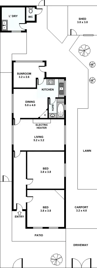 Floorplan of Homely house listing, 36 Williamstown Road, Kingsville VIC 3012