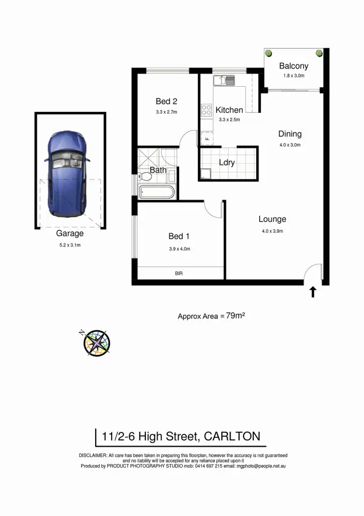 Floorplan of Homely unit listing, 11/2-6 High Street, Carlton NSW 2218