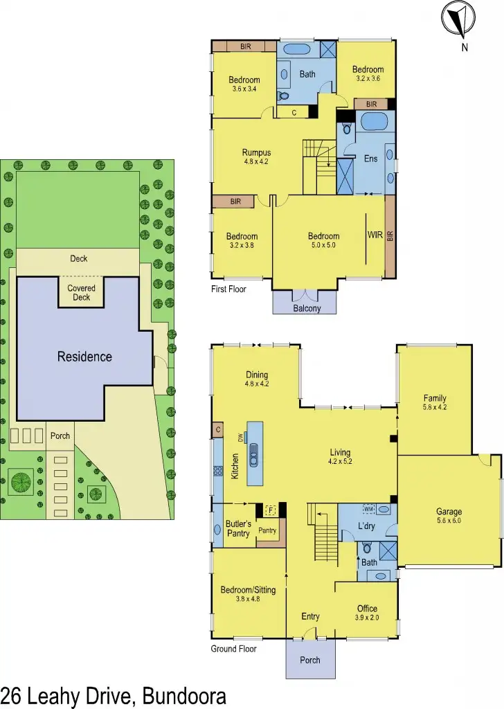 Floorplan of Homely house listing, 26 Leahy Drive, Bundoora VIC 3083