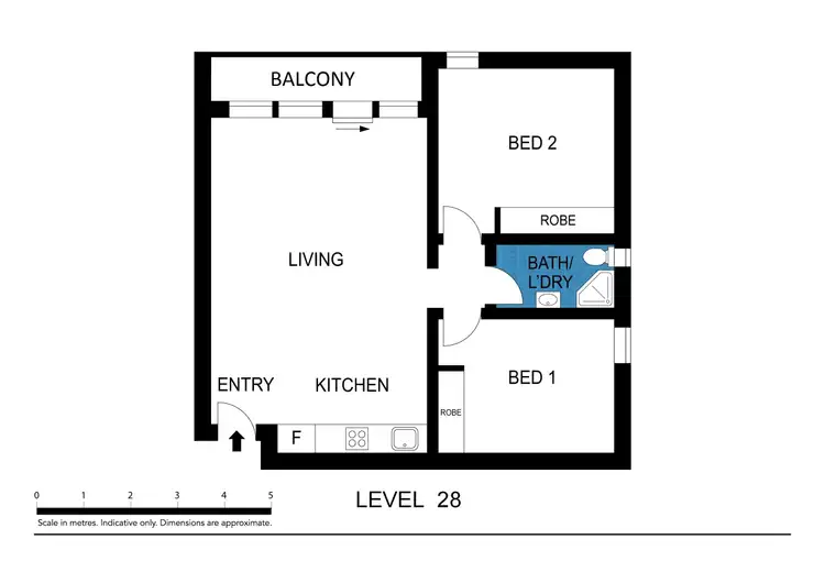 Floorplan of Homely apartment listing, 2801/380 Lt Lonsdale St, Melbourne VIC 3000
