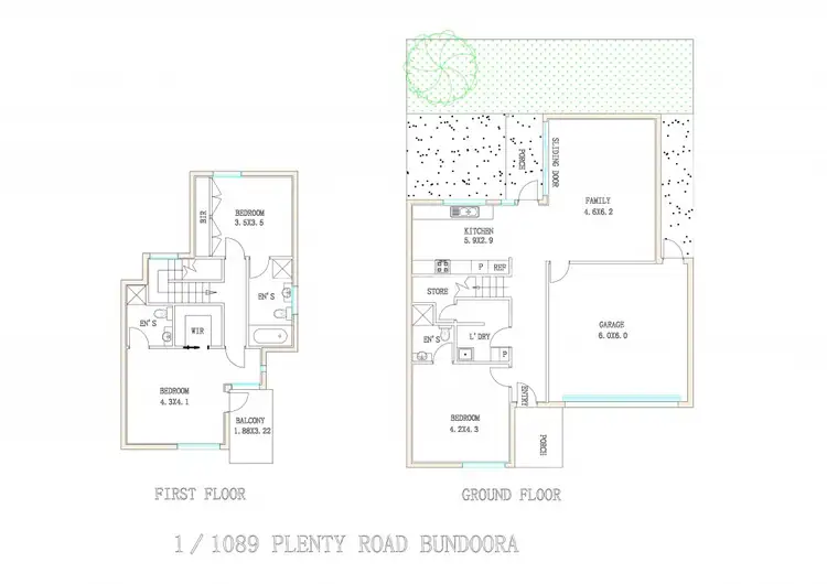Floorplan of Homely townhouse listing, 1/1089 Plenty Road, Bundoora VIC 3083