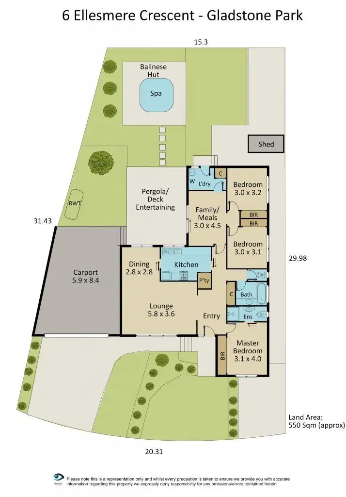 Floorplan of Homely house listing, 6 Ellesmere Crescent, Gladstone Park VIC 3043