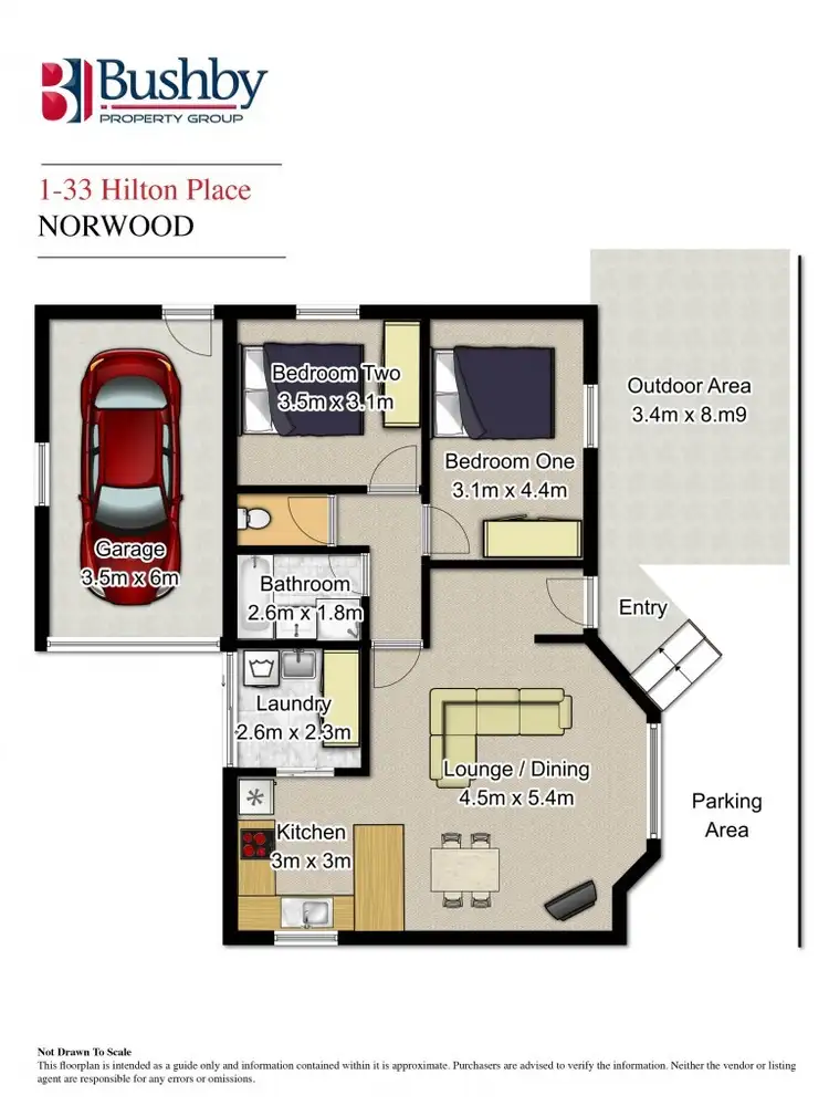 Floorplan of Homely unit listing, 1/33 Hilton Place, Norwood TAS 7250