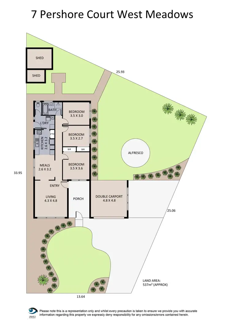 Floorplan of Homely house listing, 7 Pershore Court, Westmeadows VIC 3049