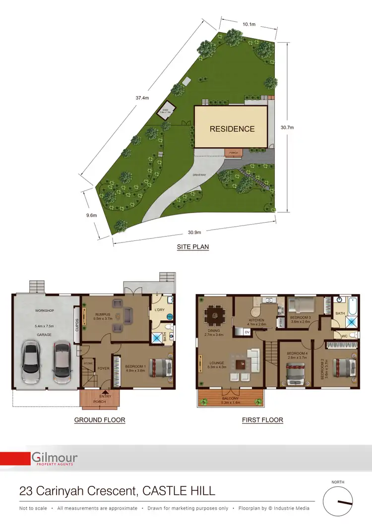Floorplan of Homely house listing, 23 Carinyah Crescent, Castle Hill NSW 2154