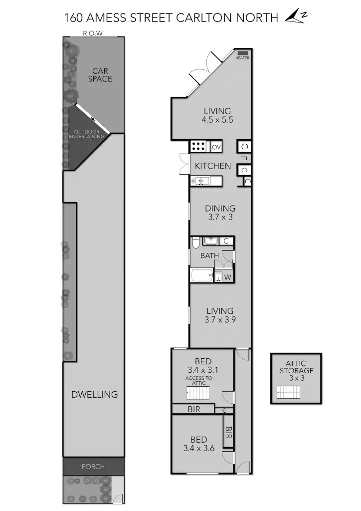 Floorplan of Homely house listing, 160 Amess Street, Carlton North VIC 3054