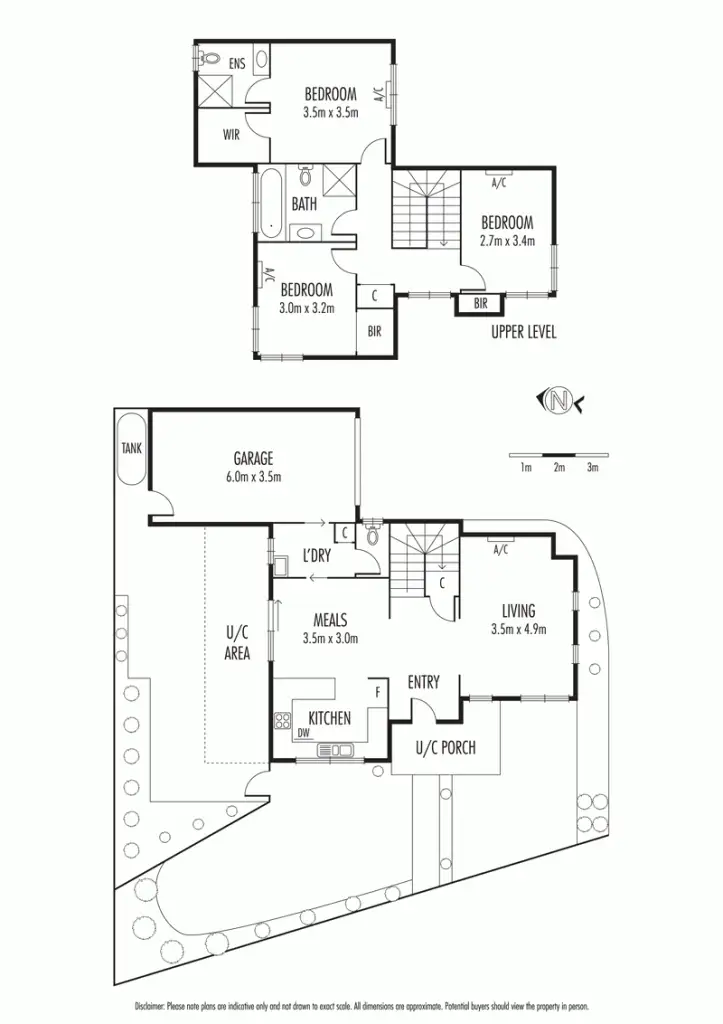 Floorplan of Homely townhouse listing, 2/32-34 Cypress Avenue, Brooklyn VIC 3012