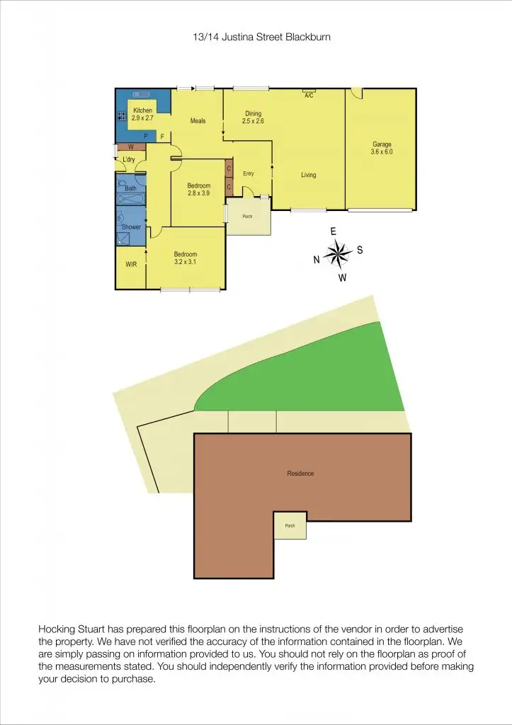 Floorplan of Homely unit listing, 13/14 Justina Street, Blackburn VIC 3130