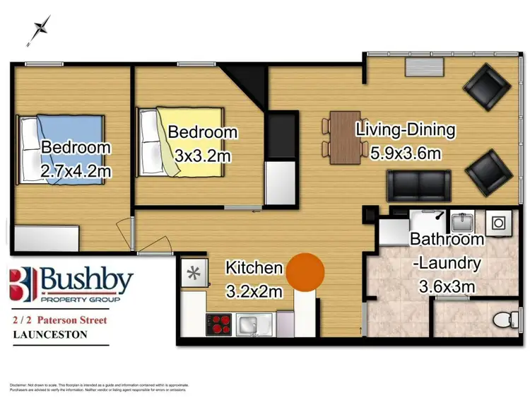 Floorplan of Homely unit listing, 2/2 Paterson Street, Launceston TAS 7250