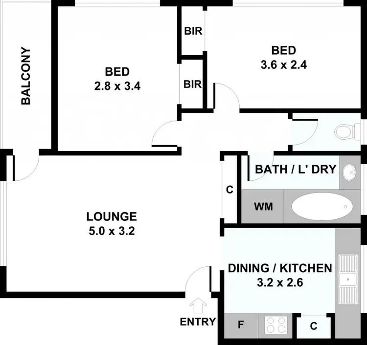 Floorplan of Homely apartment listing, 5/34 Bishop Street, Kingsville VIC 3012