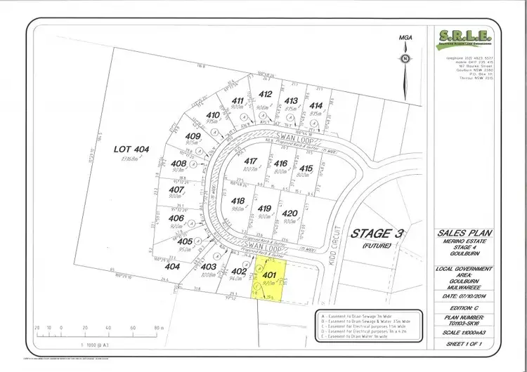 Floorplan of Homely land listing, 3 Swan Loop, Goulburn NSW 2580