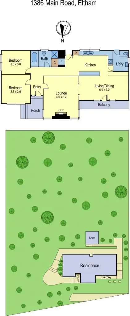 Floorplan of Homely house listing, 1386 Main Road, Eltham VIC 3095