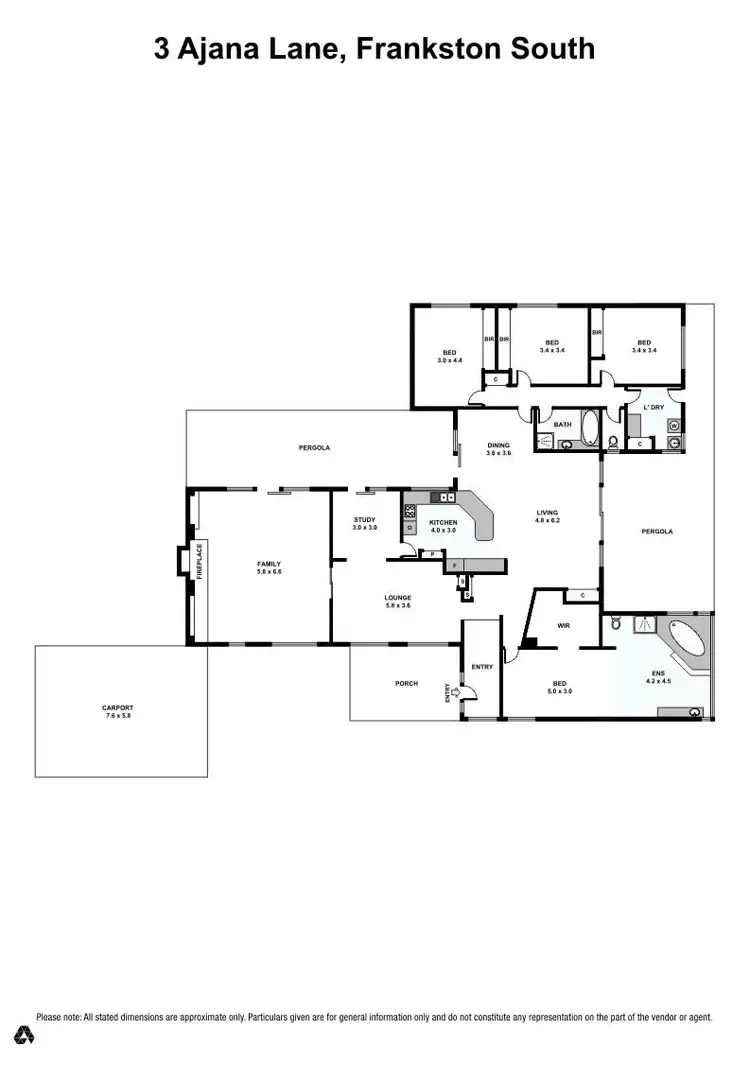 Floorplan of Homely house listing, 3 Ajana Lane, Frankston South VIC 3199