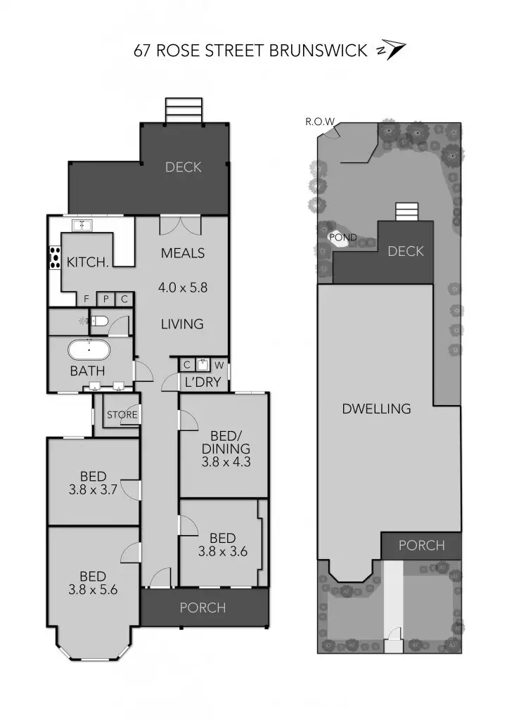 Floorplan of Homely house listing, 67 Rose Street, Brunswick VIC 3056