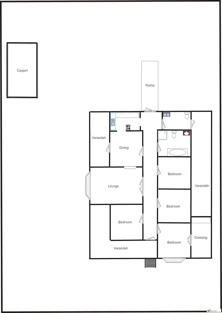 Floorplan of Homely house listing, 1312 Macleay Valley Way, Bellimbopinni NSW 2440