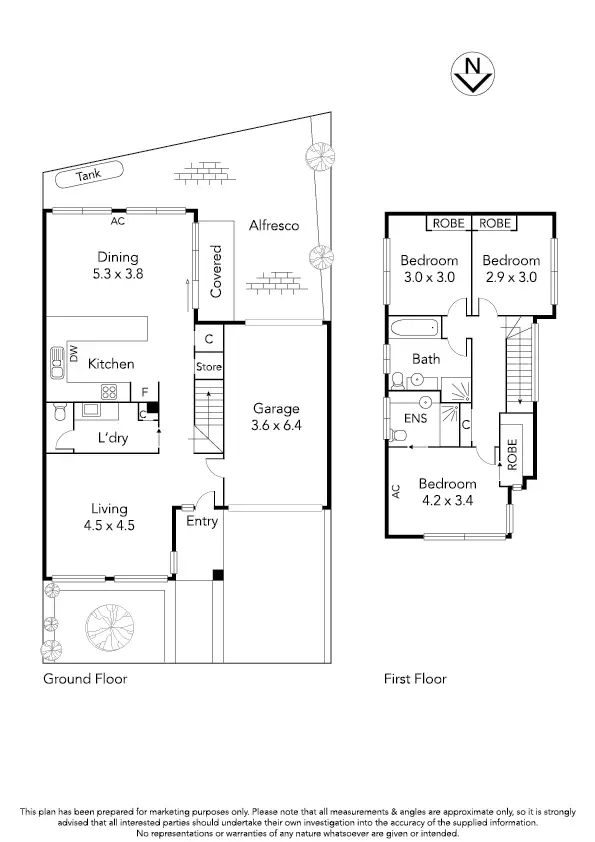 Floorplan of Homely townhouse listing, 1A Merritt Court, Altona VIC 3018