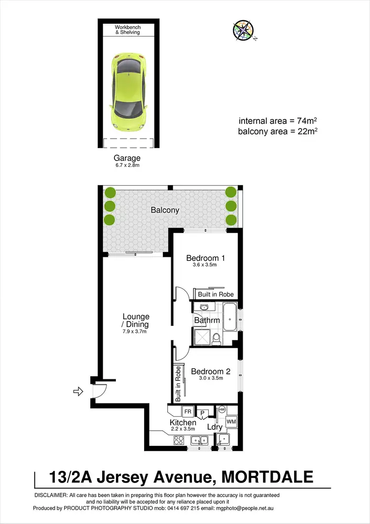 Floorplan of Homely unit listing, 13/2A Jersey Avenue, Mortdale NSW 2223