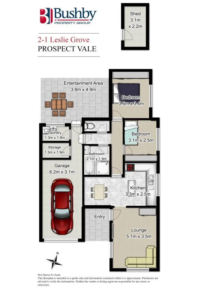 Floorplan of Homely unit listing, 2/1 Leslie Grove, Prospect Vale TAS 7250